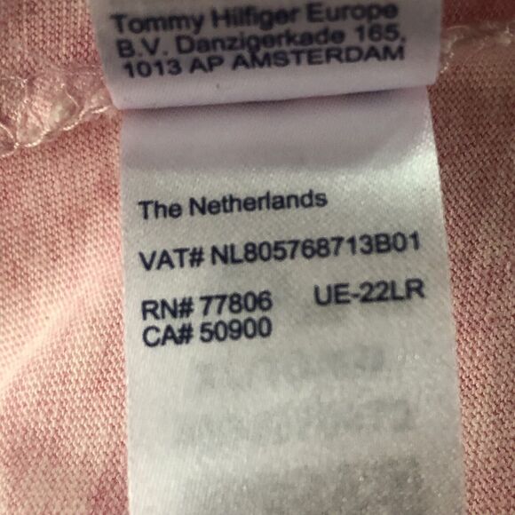 Tommy Hilfiger Men's Short Sleeve Pocket Crewneck Casual T-Shirt Heather Pink XL - Picture 10 of 14